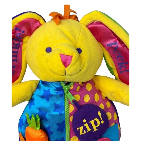 Carters Teach Me to Dress Bunny Rabbit Plush 14" Dexterity Hand Eye Coordination - Picture 3 of 10